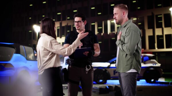 Argumentative Latino Woman Clashes With Law Enforcement At Crash Scene understanding comparative fault in California car accidents