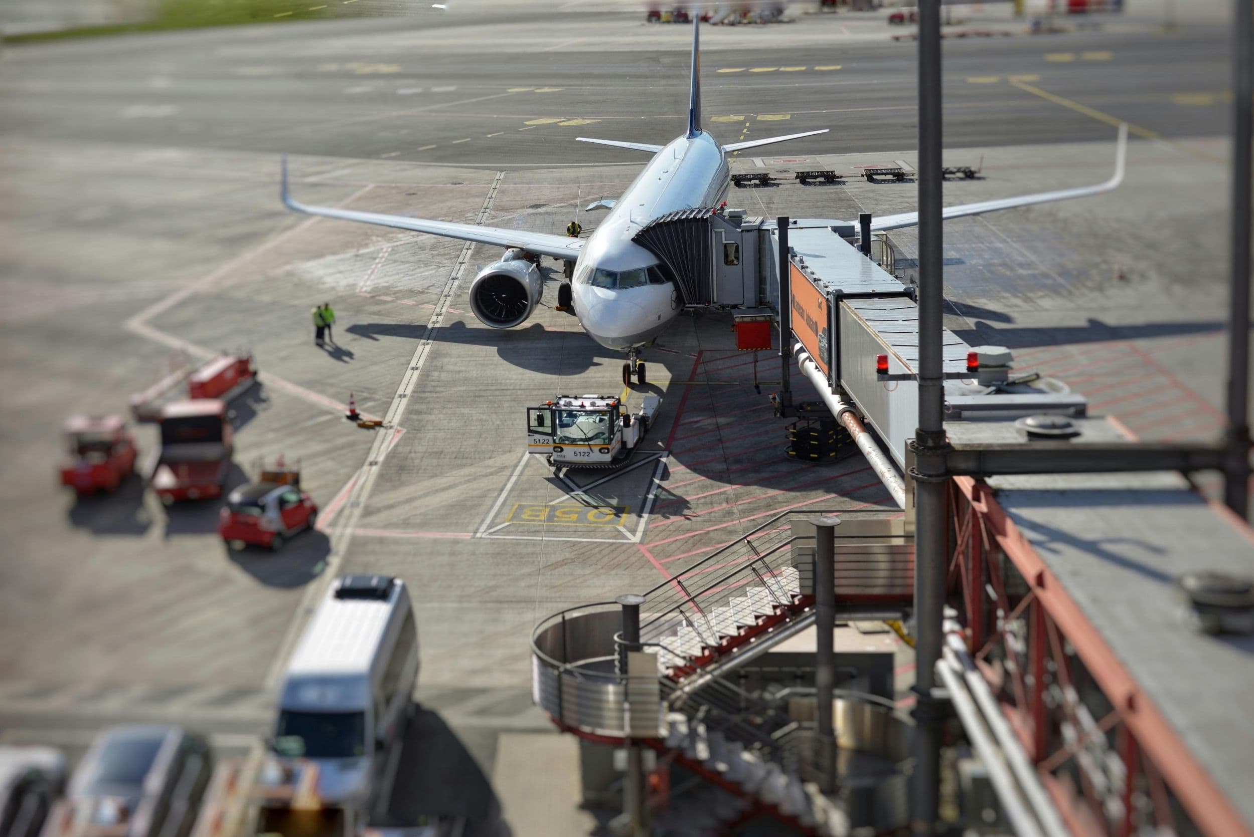 Airplane accident rights shown with emergency response on runway
