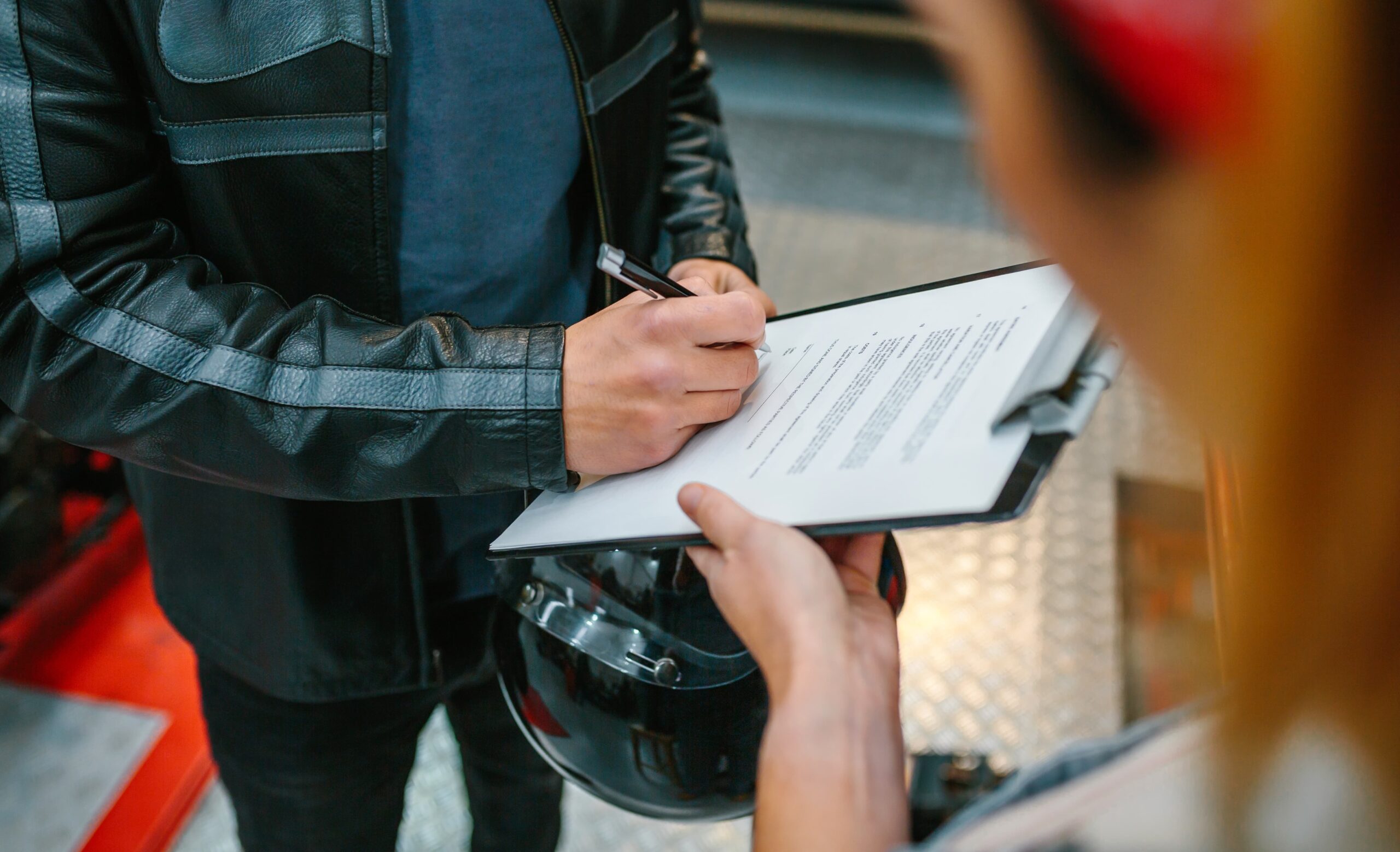 insurance tips for injured motorcyclists exchange information