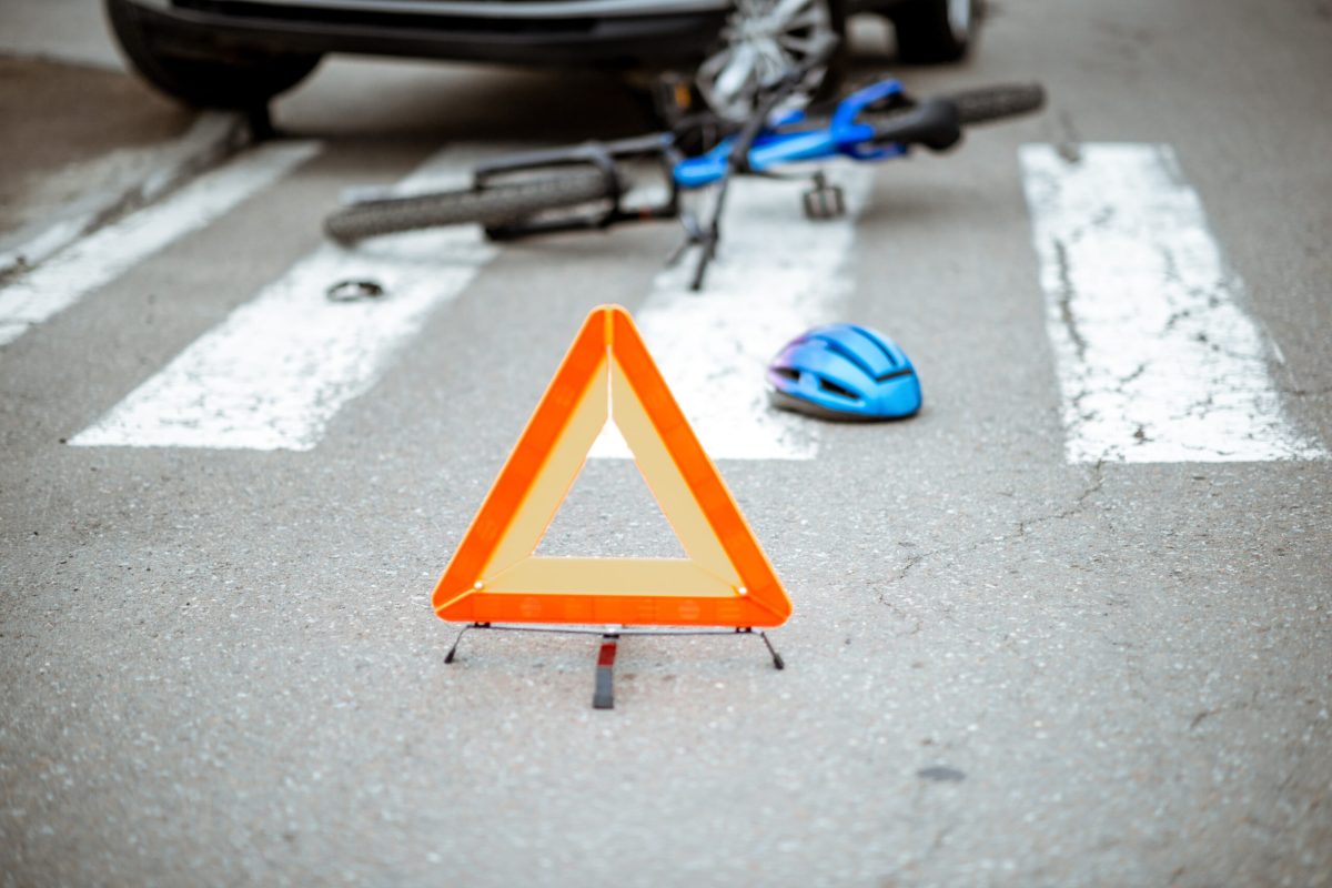 bike hit by car crosswalk evidence